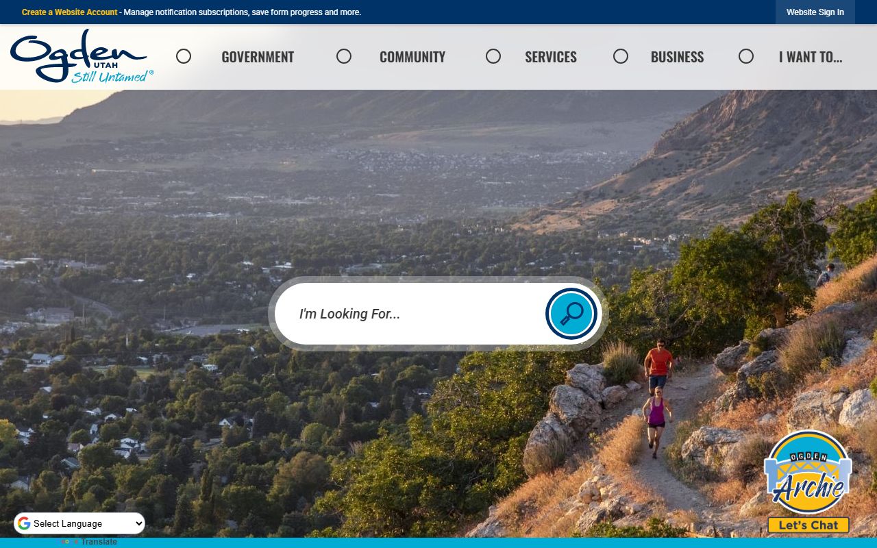 Ogden police records and city homepage