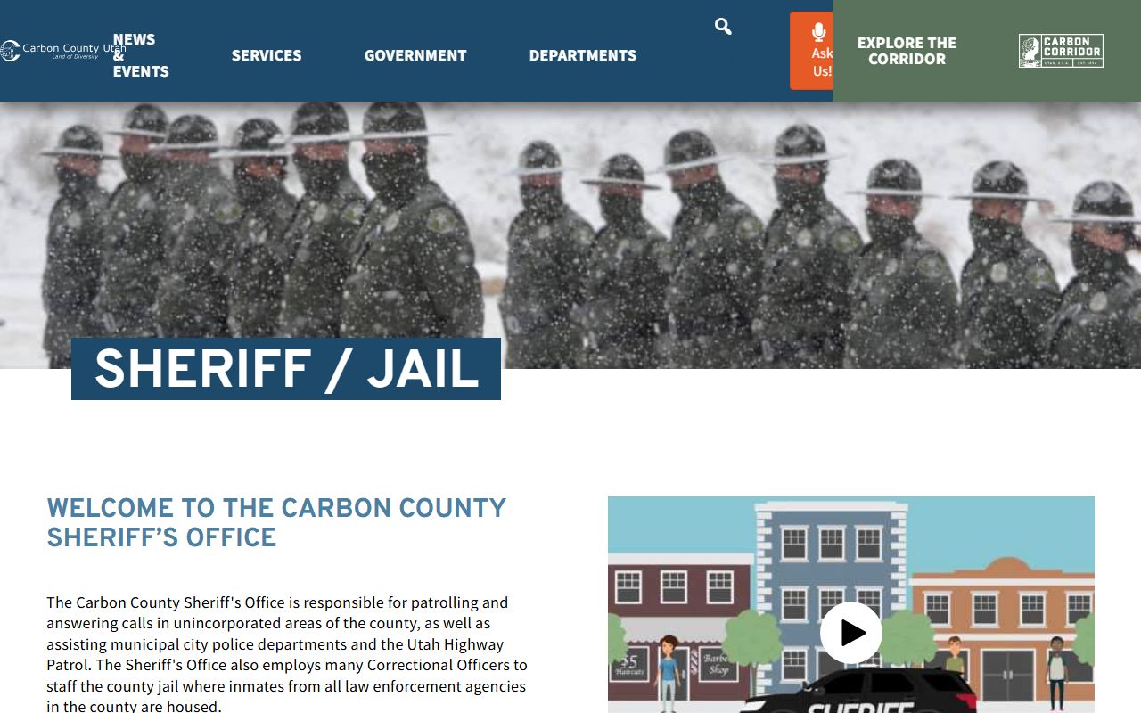 Carbon County police records sheriff and jail website