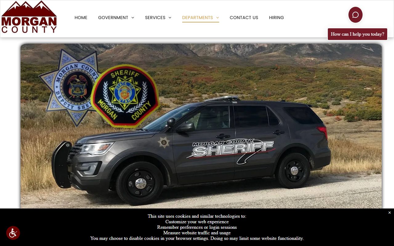 Morgan County police records sheriff department page