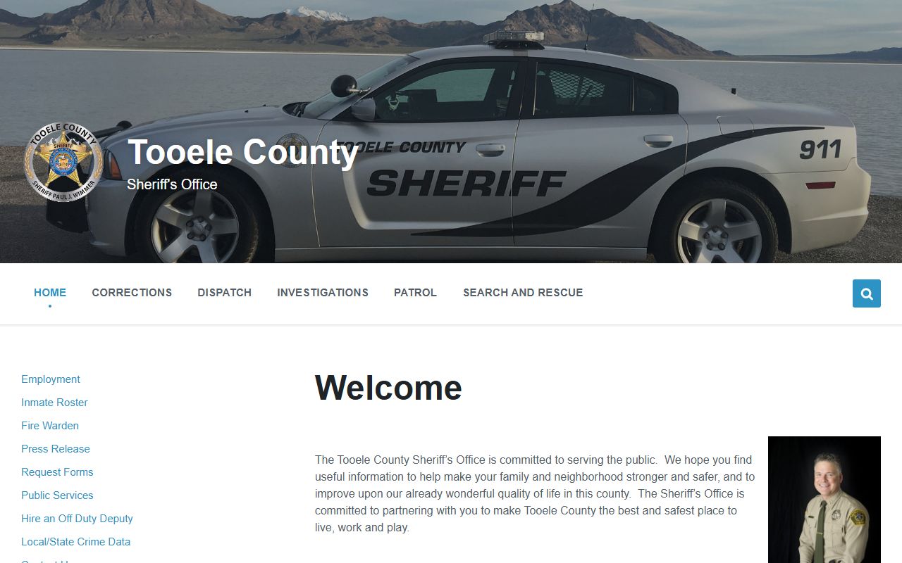 Tooele County police records sheriff office page