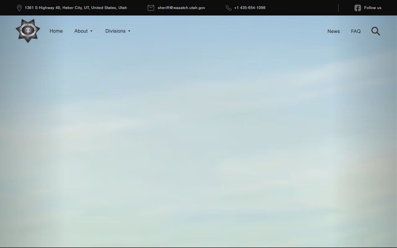 Wasatch County police records sheriff office page