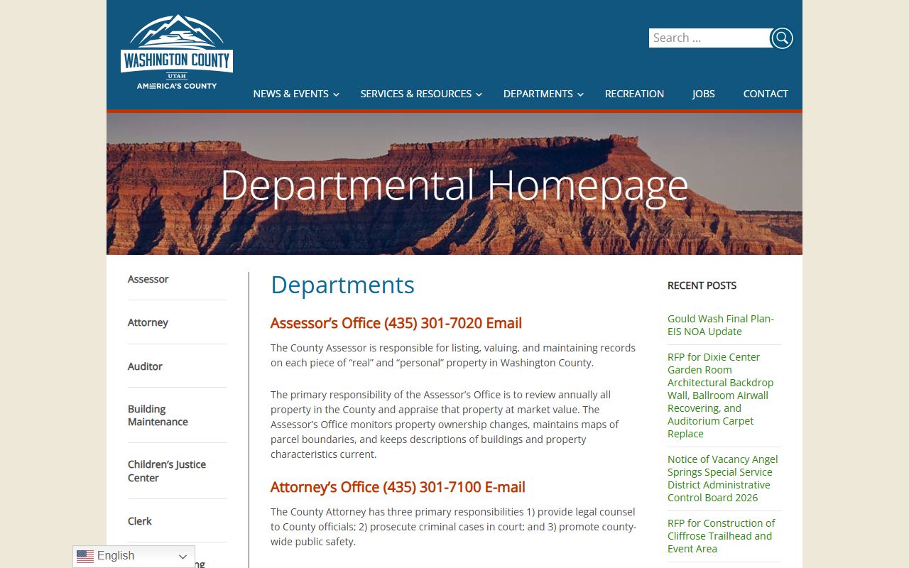 Washington County police records departments page