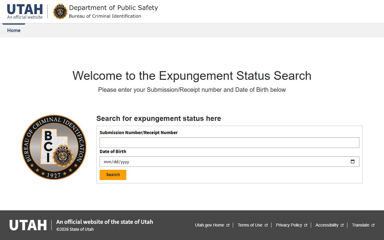 Utah expungement status portal for police records